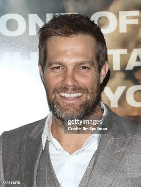 Actor Geoff Stults attends the "Only The Brave" New York screening at iPic Theater on October 17, 2017 in New York City.