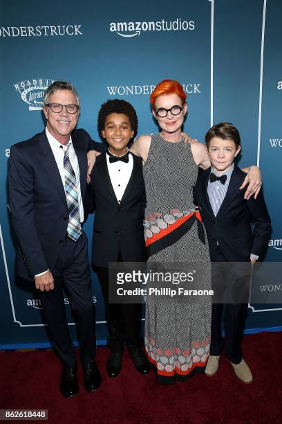 Director Todd Haynes, actor Jaden Michael, costume designer and executive producer Sandy Powell, and actor Oakes Fegley attend the premiere of...