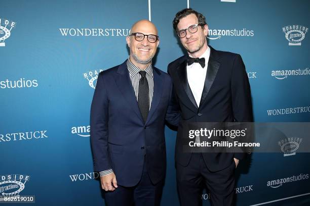 David Serlin and Brian Selznick attend the premiere of Roadside Attractions' "Wonderstruck" at Los Angeles Theatre on October 17, 2017 in Los...