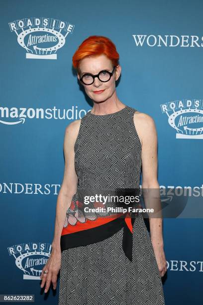 Costume designer and executive producer Sandy Powell attends the premiere of Roadside Attractions' "Wonderstruck" at Los Angeles Theatre on October...