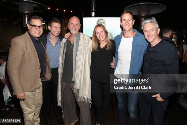 Mike Gabrawy, Alex Russell, Yossi Ginsberg, Dana Lustig, Joel Jackson and Greg McLean attend a Screening Of "Jungle" at E.P. & L.P. On October 17,...