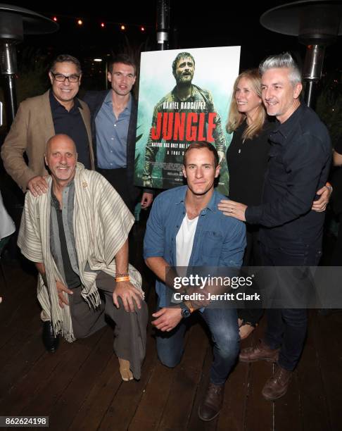 Mike Gabrawy, Alex Russell, Yossi Ginsberg, Dana Lustig, Joel Jackson and Greg McLean attend a Screening Of "Jungle" at E.P. & L.P. On October 17,...