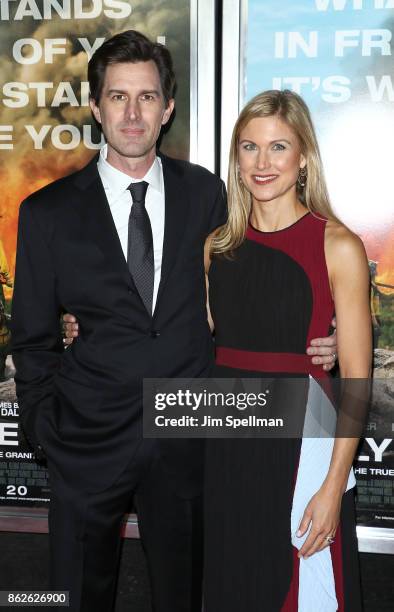 Director Joseph Kosinski and guest attend the "Only The Brave" New York screening at iPic Theater on October 17, 2017 in New York City.