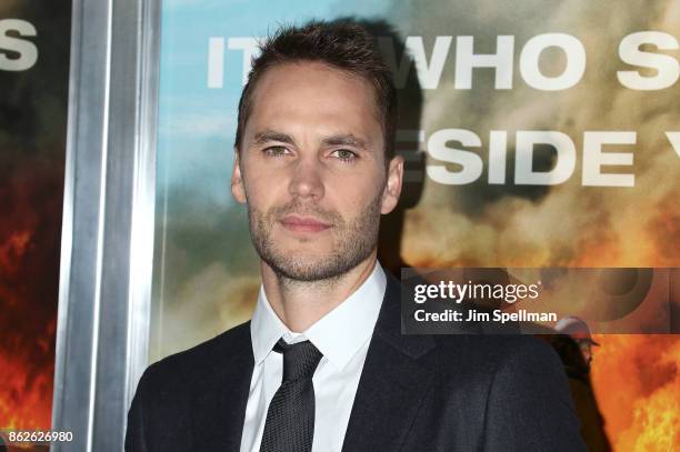 Actor Taylor Kitsch attends the "Only The Brave" New York screening at iPic Theater on October 17, 2017 in New York City.