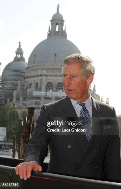 Prince Charles, Prince of Wales arrives at Bauer hotel on Canal Grande on April 28, 2009 in Venice, Italy.