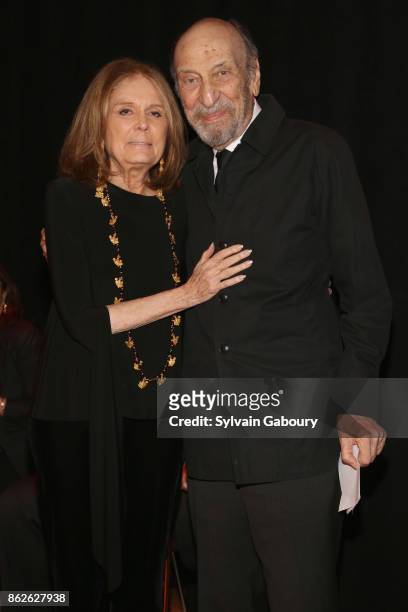 Gloria Steinem and Milton Glaser attend Museum of the City of New York honors Gloria Steinem, Whoopi Goldberg, Michiko Kakutani on October 17, 2017...