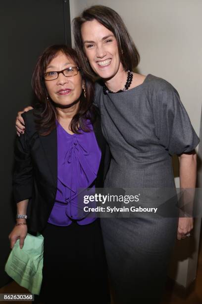 Michiko Kakutani and Whitney Donhauser attend Museum of the City of New York honors Gloria Steinem, Whoopi Goldberg, Michiko Kakutani on October 17,...