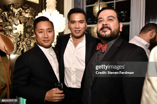 Uwern Jong, Amp Julchao, and Rafael Olivares attend the LGBT Celebration Travel and Honeymoon Showcase presented by Agence-V and OutThere at Norwood...