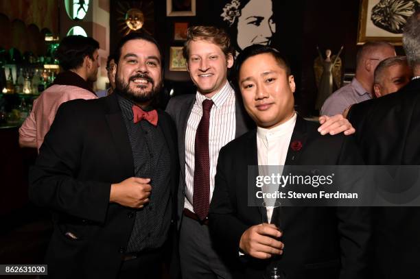 Rafael Olivares, Chad Martin, and Uwern Jong attend the LGBT Celebration Travel and Honeymoon Showcase presented by Agence-V and OutThere at Norwood...