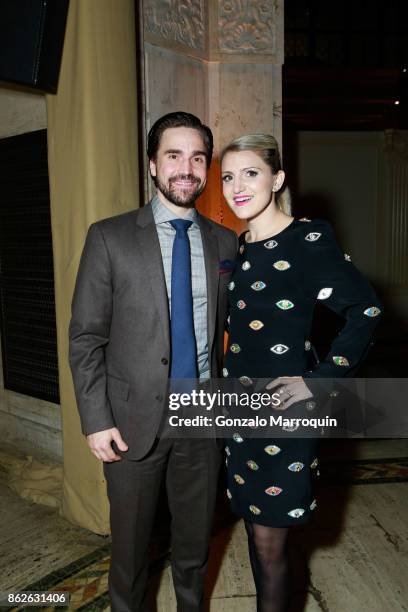 Joe Tapper and his wife Annaleigh Ashford during the Skin Cancer Foundation's Champions for Change Gala at Cipriani 25 Broadway on October 17, 2017...