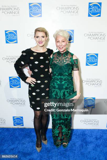 Annaleigh Ashford and Deborah S. Sarnoff MD during the Skin Cancer Foundation's Champions for Change Gala at Cipriani 25 Broadway on October 17, 2017...