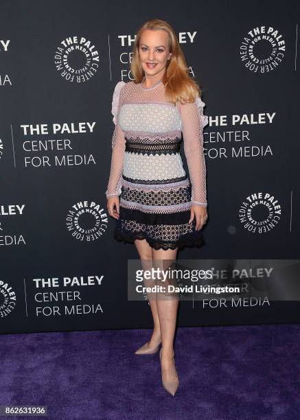 Actress Wendi McLendon-Covey attends "The Goldbergs" 100th episode celebration at The Paley Center for Media on October 17, 2017 in Beverly Hills,...