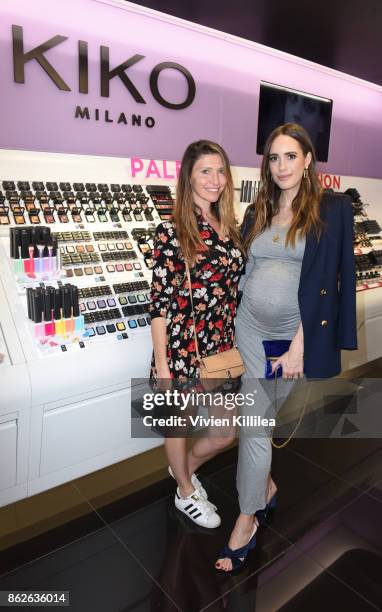 Claudia Vergara and Louise Roe attend Louise Roe For Kiko Milano At Kiko Milano Hollywood Venue on October 14, 2017 in Hollywood, California.