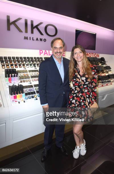 Of KIKO Milano Cosmetics Frank Furlan and Claudia Vergara attend Louise Roe For Kiko Milano At Kiko Milano Hollywood Venue on October 14, 2017 in...