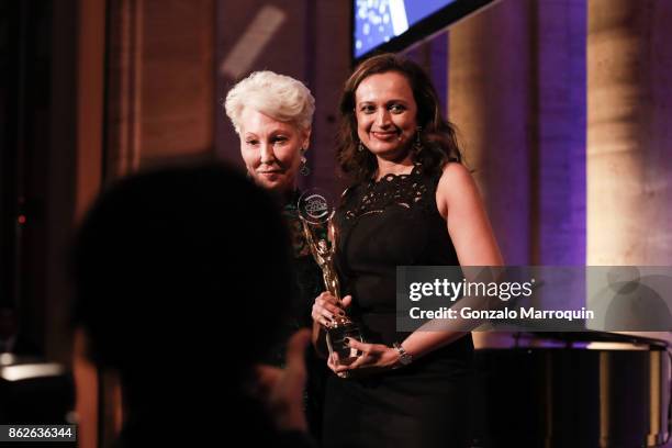 Deborah S. Sarnoff MD and Priya Venkatesh MD during the Skin Cancer Foundation's Champions for Change Gala at Cipriani 25 Broadway on October 17,...