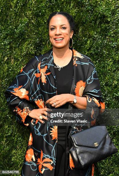 Producer/writer Janine Sherman Barrois attends Through Her Lens: The Tribeca Chanel Women's Filmmaker Program Luncheon at Locanda Verde on October...