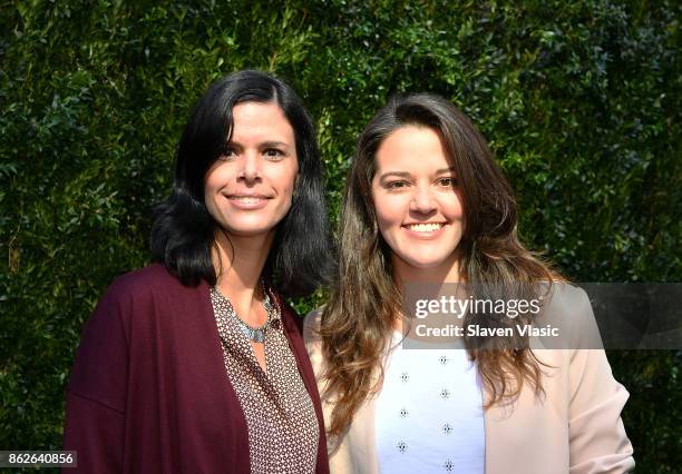 Selected filmmaker Claudia Lepage and selected filmmaker participant Marianne Amelinckx attend Through Her Lens: The Tribeca Chanel Women's Filmmaker...