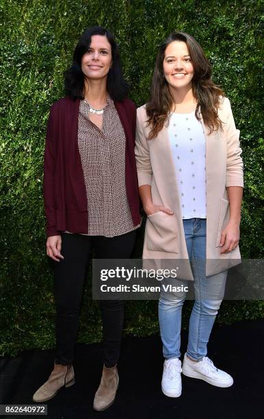 Selected filmmaker Claudia Lepage and selected filmmaker participant Marianne Amelinckx attend Through Her Lens: The Tribeca Chanel Women's Filmmaker...