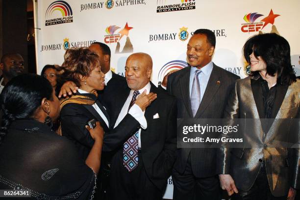 Founder of Motown Records Berry Gordy , Founder and President of the Rainbow PUSH Coalition Reverend Jesse Jackson , Sr., Singer Michael Jackson...