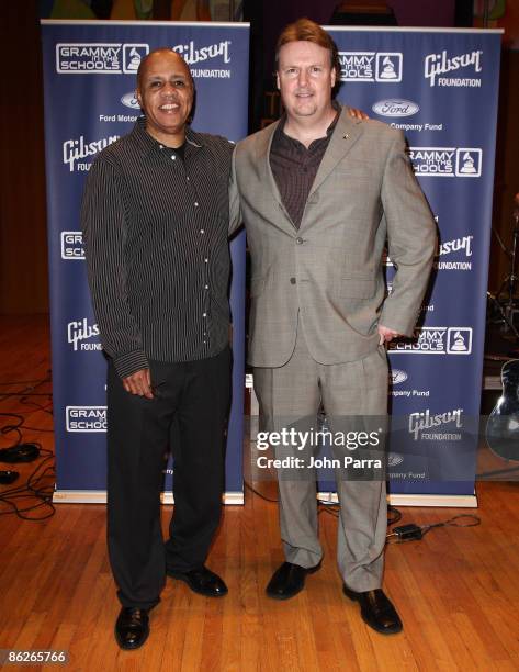 Foundation Senior Director David R. Sears and Executive Director of the Recording Academy Florida Chapter Neill Crilly attend The GRAMMY Career Day...