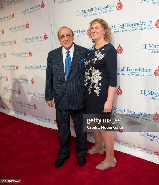 Clive Davis and Julie Swidler attend the T.J. Martell 42nd Annual New York Honors Gala at Guastavino's on October 17, 2017 in New York City.