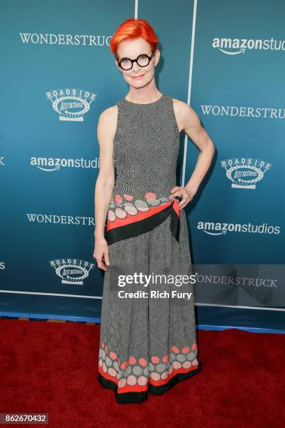 Costume designer/executive producer Sandy Powell attends the premiere of Roadside Attractions' "Wonderstruck" at the Los Angeles Theatre on October...