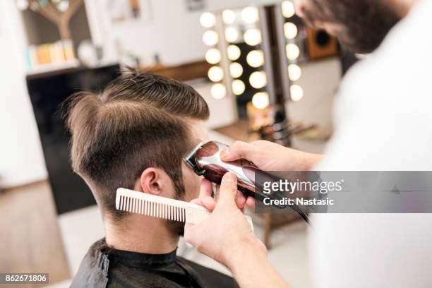 barber shop - man haircut stock pictures, royalty-free photos & images