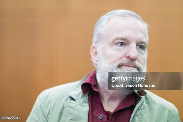 Daniel M. Arrives for his trial on charges of spying for the Swiss government on October 18, 2017 in Frankfurt, Germany. German authorities accuse...