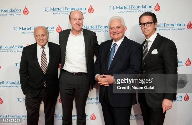 Of Sony Music Entertainment Doug Morris, CEO of Sony/ATV Martin Bandier and General Manager of Columbia Records Joel Klaiman attend the T.J. Martell...
