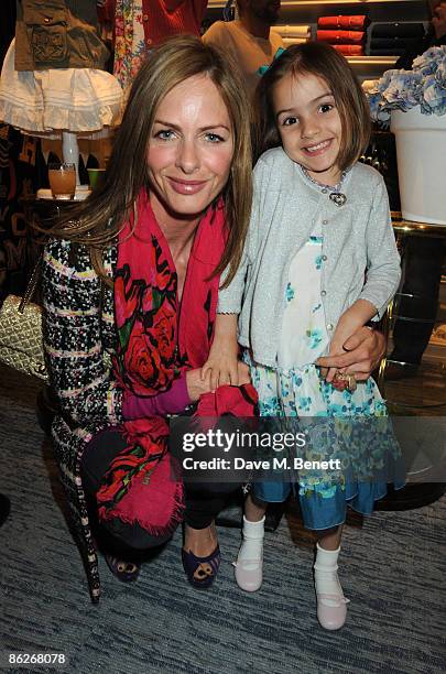 Trinny Woodall with daughter Lyla attend the Ralph Lauren CLIC Sargent Kids Art Charity party hosted by Tamara Beckwith, at Ralph Lauren on April 28,...