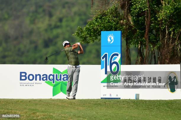 Nicholas Fung of Malaysia pictured during the Pro-AM tournament ahead of Macao Open 2017 at Macau Golf and Country Club on October 18, 2017 in Macau,...