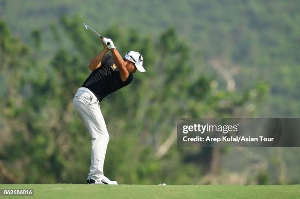 Pavit Tangkamolprasert of Thailand pictured during the Pro-AM tournament ahead of Macao Open 2017 at Macau Golf and Country Club on October 18, 2017...