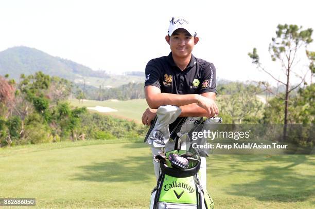 Pavit Tangkamolprasert of Thailand pictured during the Pro-AM tournament ahead of Macao Open 2017 at Macau Golf and Country Club on October 18, 2017...