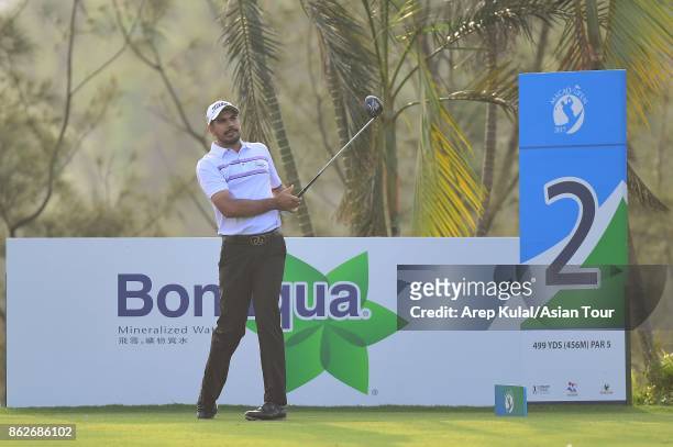 Gaganjeet Bhullar of India pictured during the Pro-AM tournament ahead of Macao Open 2017 at Macau Golf and Country Club on October 18, 2017 in...