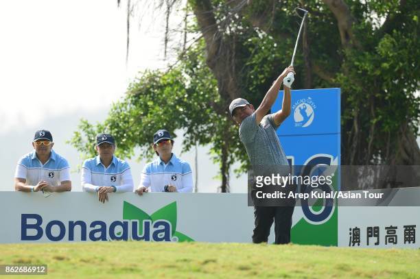 Danny Chia of Malaysia pictured during the Pro-AM tournament ahead of Macao Open 2017 at Macau Golf and Country Club on October 18, 2017 in Macau,...