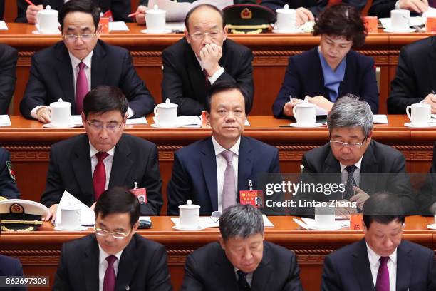 Chen Min'er , secretary of the Chongqing Municipal Party Committee and member of the 18th Central Committee, attends the opening session of the...