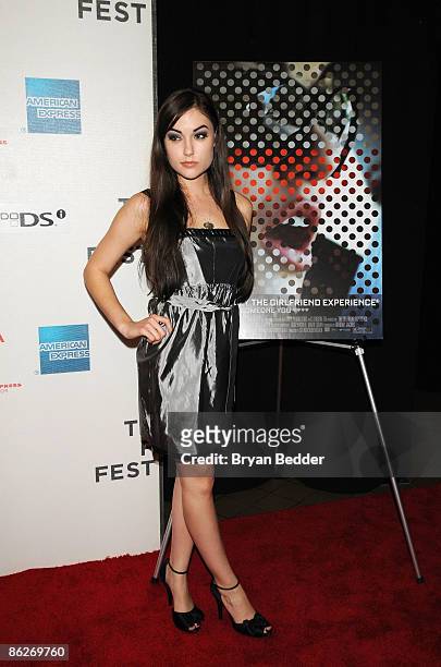 Actress Sasha Grey attends the premiere of "The Girlfriend Experience" during the 2009 Tribeca Film Festival at BMCC Tribeca Performing Arts Center...