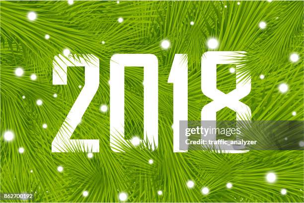 year 2018 - russian winter stock illustrations
