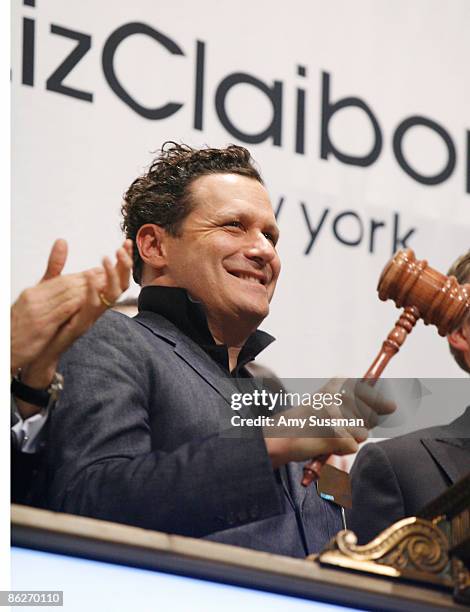 Design Isaac Mizrahi attend the NYSE Closing Bell ringing and a fashion show to celebrate Isaac Mizrahi's collection for Liz Claiborne at NYSE on...