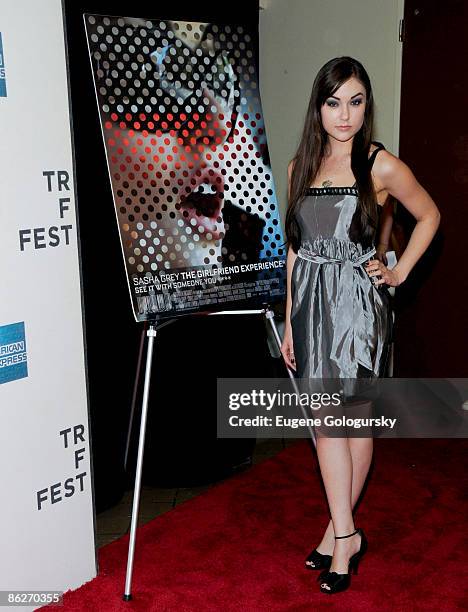 Sasha Grey attends the premiere of "The Girlfriend Experience" during the 8th Annual Tribeca Film Festival at the BMCC Tribeca Performing Arts Center...