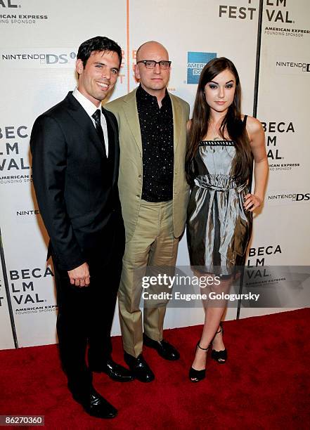 Christopher Santos, Steven Soderbergh and Sasha Grey attend the premiere of "The Girlfriend Experience" during the 8th Annual Tribeca Film Festival...