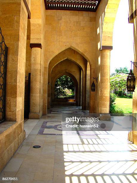 azhar park entrance - hussein52 stock pictures, royalty-free photos & images