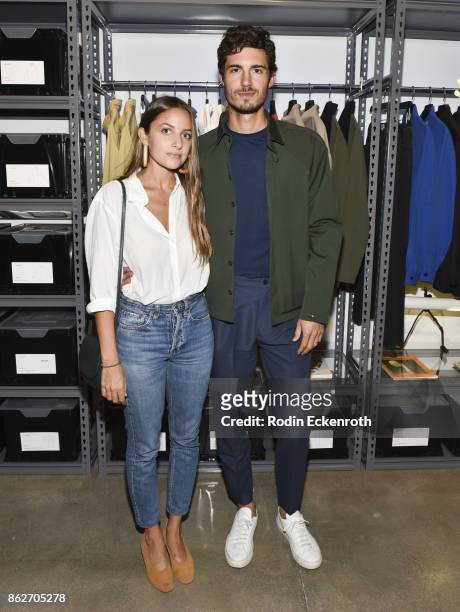 Photographer David Kitz and Kate Brien pose for portrait at the 13 Bonaparte US flagship store launch celebration on October 17, 2017 in Los Angeles,...