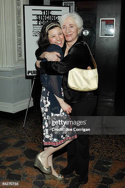 Actors Susan Pourfar and Olympia Dukakis attend opening night after party for "The Singing Forest" at The Public Theater on April 28, 2009 in New...