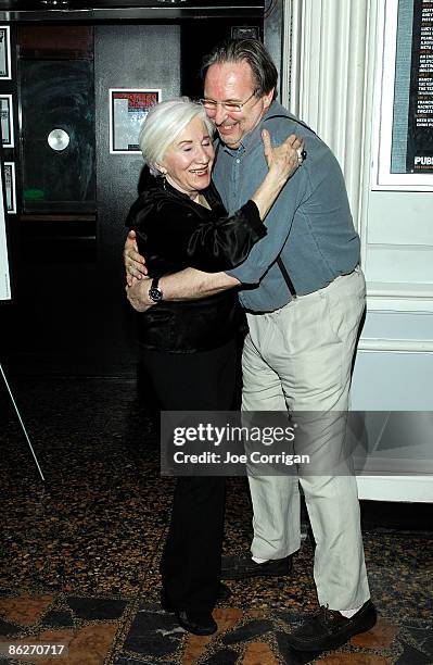Actress Olympia Dukakis and director Mark Wing-Davey attend opening night after party for "The Singing Forest" at The Public Theater on April 28,...