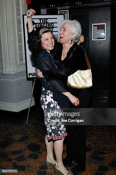 Actors Susan Pourfar and Olympia Dukakis attend opening night after party for "The Singing Forest" at The Public Theater on April 28, 2009 in New...
