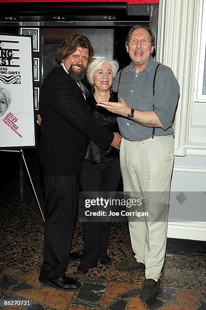 Oskar Eustis, artistic director of New York's Public Theater; actress Olympia Dukakis and director Mark Wing-Davey attend opening night after party...