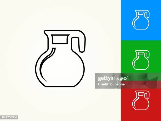 jug black stroke linear icon - coffee jar stock illustrations