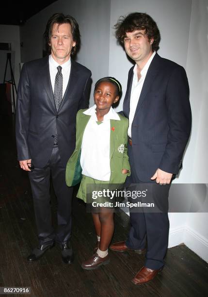 Co-founder of the Ubuntu Education Fund, Jacob Leif, Lungi Ngceza and Kevin Bacon attend Ubuntu's 10 year anniversary gala on April 28, 2009 at...