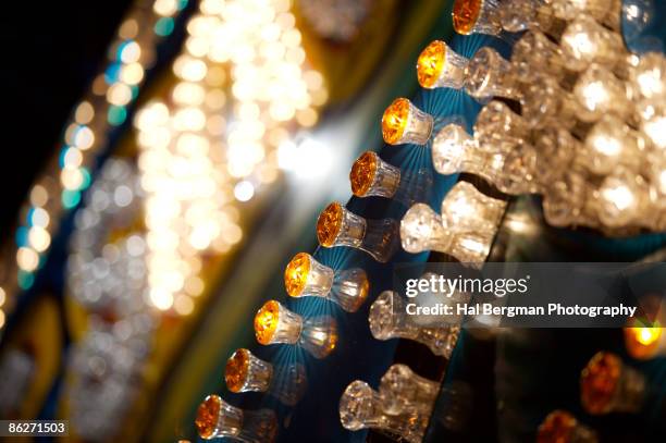 lights at the county fair - illuminated sign stock pictures, royalty-free photos & images